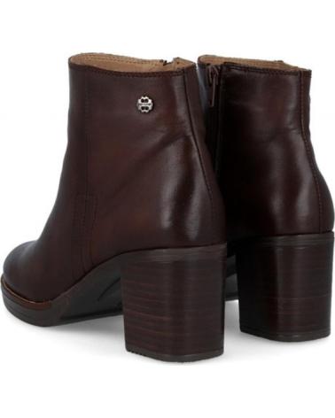 STIVALETTI CON TACCO PORRONET 4780 IN CUOIO MOKA MARRóN