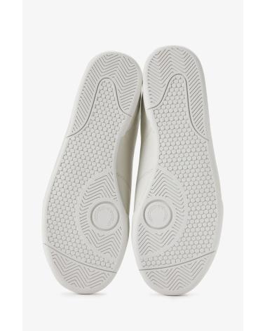 FRED PERRY B722 LEATHER B6311 PORCELAINE BLANC AVEC DÉTAILS VERTS WHITE