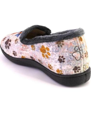 PLUMAFLEX PANTOFOLE 12228DOG GRIGIO CON DESIGN CANE GRIS