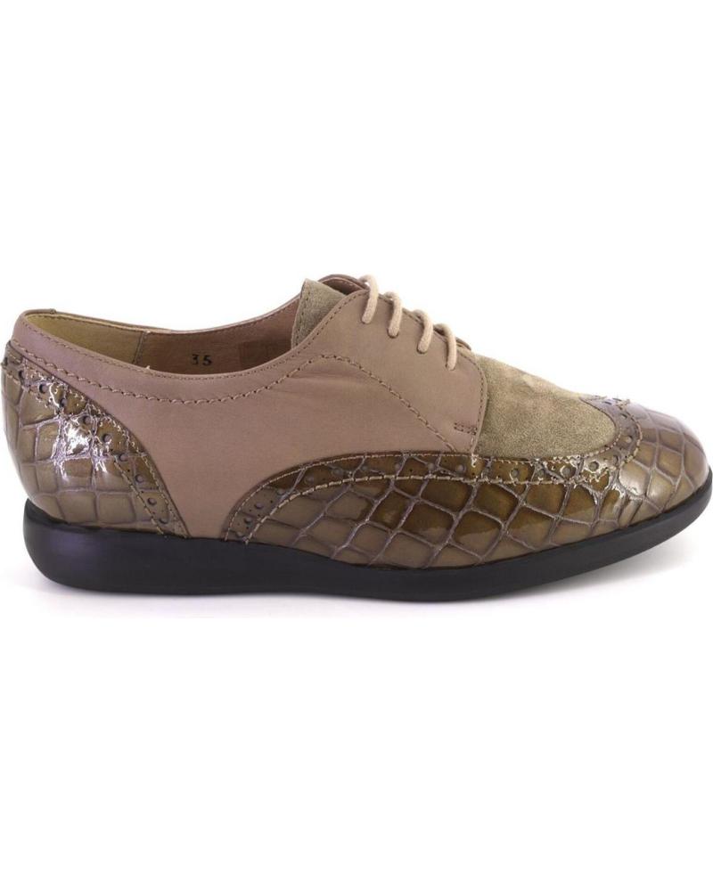 PIESANTO 235540-25 ZAPATOS CON CORDONES DE MUJER TAUPE
