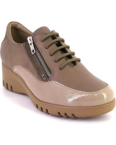 PIESANTO 215934 SAPATOS DE COURO CAMEL COM DETALHES PRETOS CAMEL
