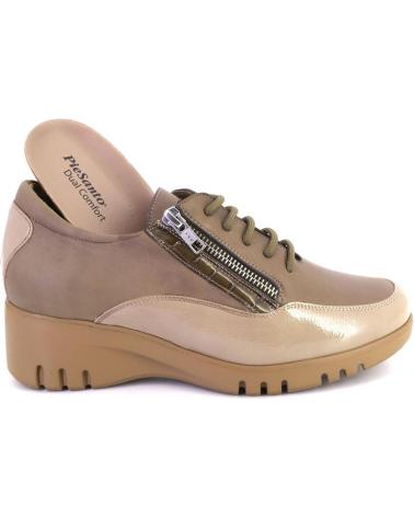 PIESANTO 215934 SAPATOS DE COURO CAMEL COM DETALHES PRETOS CAMEL