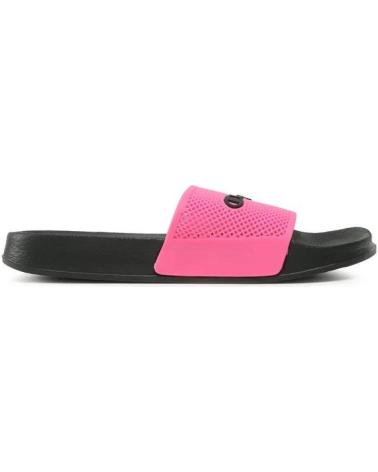 CIABATTE SLIDE CHAMPION DAYTONA NERE CON FASCIA ROSA NEGRO