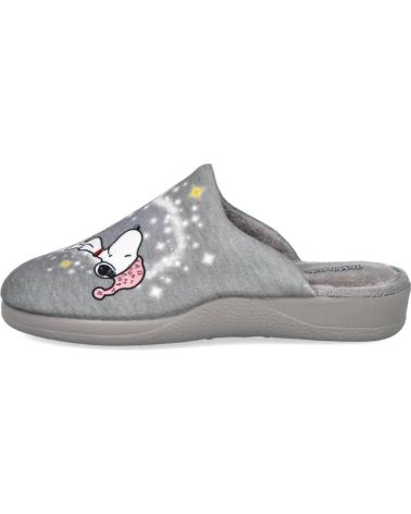 DEVALVERDE 1182 ZAPATILLAS DE CASA SNOOPY MUJER GRIS GRIS