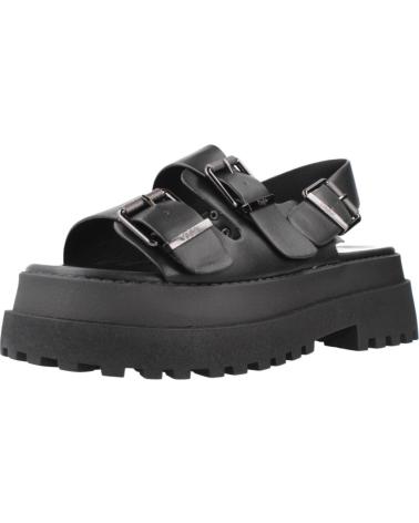 SANDALI BUFFALO PLUTO ARI NERI CON SUOLA CARRARMATO BLACK