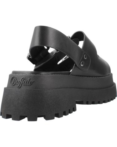 SANDALI BUFFALO PLUTO ARI NERI CON SUOLA CARRARMATO BLACK