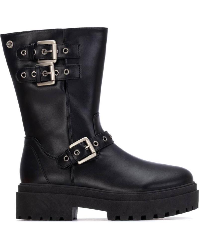 XTI 130461 BLACK BIKER BOOTS WITH BUCKLES NEGRO