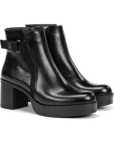 FLUCHOS DORKING D9589 STIEFELETTE SCHWARZ MIT BLOCKABSATZ VARIOS COLORES