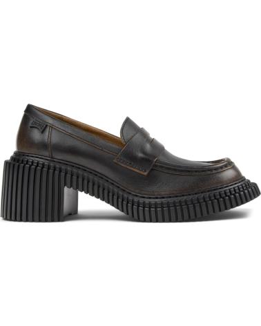 CAMPER PIX LONDON K201811 SALTO COURO PRETO MARROM - SOLA TRATORADA NEGROMARRON004