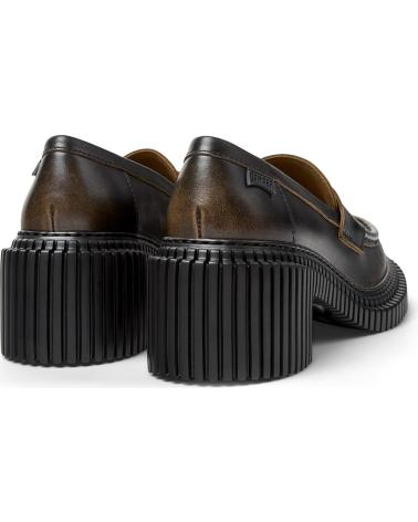 CAMPER PIX LONDON K201811 SALTO COURO PRETO MARROM - SOLA TRATORADA NEGROMARRON004