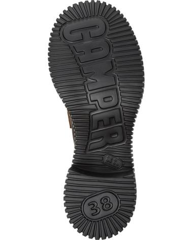 CAMPER PIX LONDON K201811 SALTO COURO PRETO MARROM - SOLA TRATORADA NEGROMARRON004