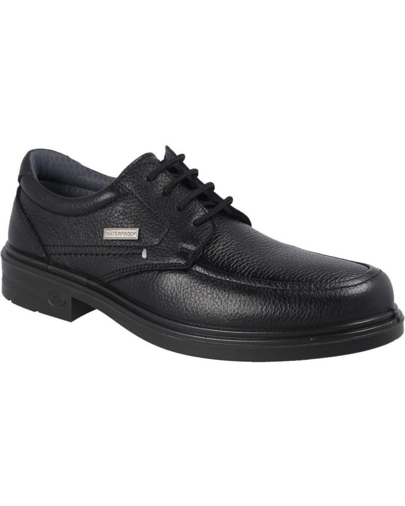 LUISETTI CLASS 33601ST-W - WATERPROOF LACE-UP SHOE - BLACK NEGRO
