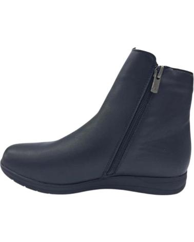 BOTÍN CALZADOMANIA DE PIEL PLANO CON VELCRO NEGRO NEGRO