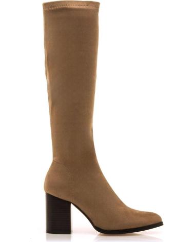 BOTTES HAUTES À TALON MTNG 55440 BEIGE BEIGE