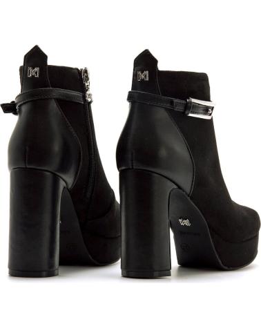 BOTÍN DE TACÓN Y PLATAFORMA MARIA MARE 63650 NEGRO CON HEBILLA NEGRO