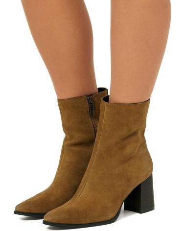 BOTA DE SALTO MTNG 55474 EM CAMURÇA BEGE BEIGE