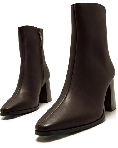 BOTTINE À TALON MTNG 55474 EN SIMILICUIR MARRON MARRóN