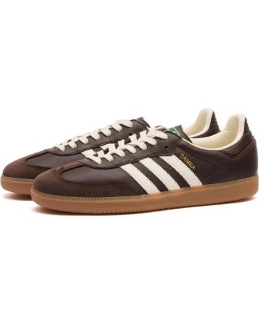 ADIDAS SAMBA OG JR0891 SNEAKER DUNKELBRAUN MIT OFF-WHITE DETAILS UND GUMMI-SOHLE BROWN