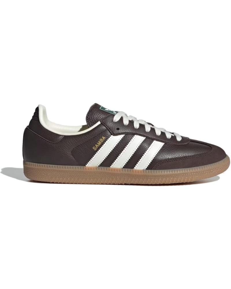 ADIDAS SAMBA OG JR0891 SNEAKER DUNKELBRAUN MIT OFF-WHITE DETAILS UND GUMMI-SOHLE BROWN