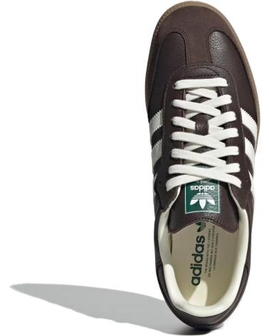 ADIDAS SAMBA OG JR0891 SNEAKER DUNKELBRAUN MIT OFF-WHITE DETAILS UND GUMMI-SOHLE BROWN