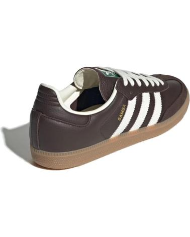 ADIDAS SAMBA OG JR0891 SNEAKER DUNKELBRAUN MIT OFF-WHITE DETAILS UND GUMMI-SOHLE BROWN