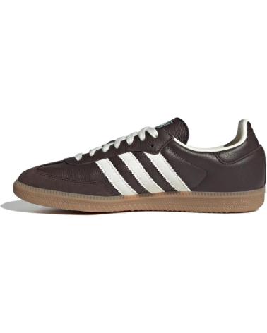 ADIDAS SAMBA OG JR0891 SNEAKER DUNKELBRAUN MIT OFF-WHITE DETAILS UND GUMMI-SOHLE BROWN