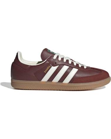 SCARPE DA GINNASTICA ADIDAS SAMBA OG JR0892 BORDEAUX CON DETTAGLI OFF-WHITE E SUOLA GUM BROWN