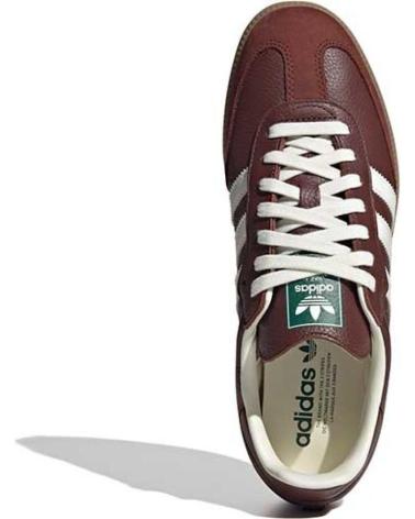 ZAPATILLAS ADIDAS SAMBA OG JR0892 BURDEOS CON DETALLES OFF-WHITE Y SUELA GUM BROWN