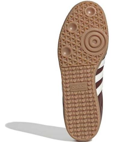 ZAPATILLAS ADIDAS SAMBA OG JR0892 BURDEOS CON DETALLES OFF-WHITE Y SUELA GUM BROWN