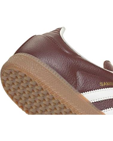 ZAPATILLAS ADIDAS SAMBA OG JR0892 BURDEOS CON DETALLES OFF-WHITE Y SUELA GUM BROWN