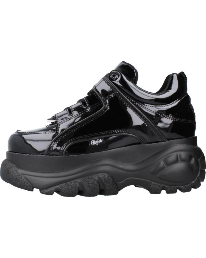 BUFFALO PLATFORM SNEAKERS MODEL 1533234 BLACK PATENT BLACK
