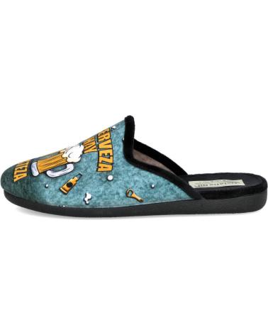 L&R SHOES NATALIA 6068 PANTOUFLES HOMME NOIRES - AVEC DE LA BIÈRE PAS DE TRISTESSE NEGRO