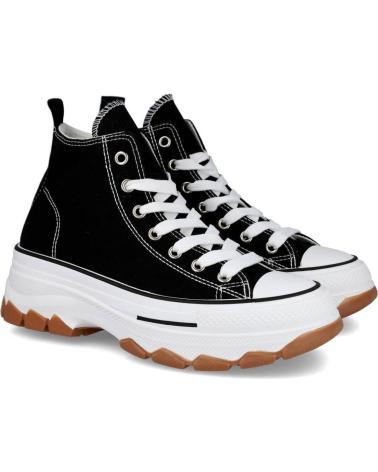 L&R SHOES TF3779 BASKETS MONTANTES NOIRES NEGRO