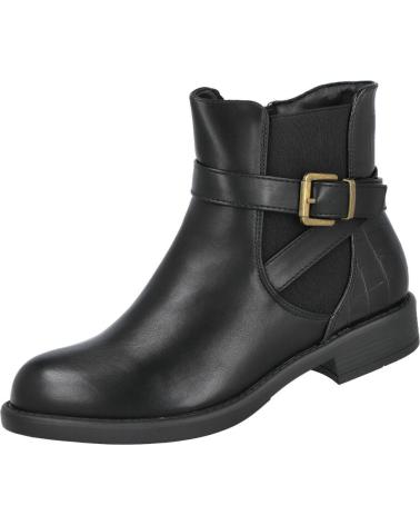 BOTTINES PLATES À BOUCLE L&R SHOES TF1218 NOIRES NEGRO