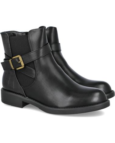 BOTTINES PLATES À BOUCLE L&R SHOES TF1218 NOIRES NEGRO