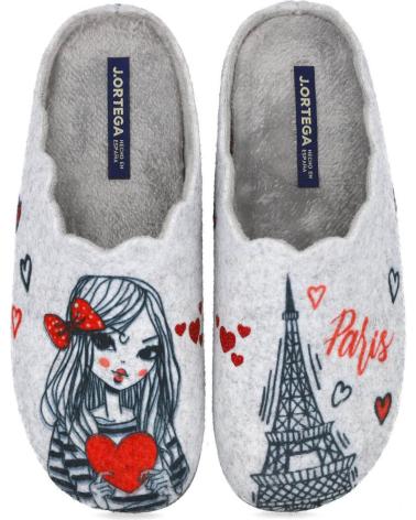 PINTURINES 1937 - ZAPATILLAS DE CASA GRISES CON DISEÑO PARÍS GRIS