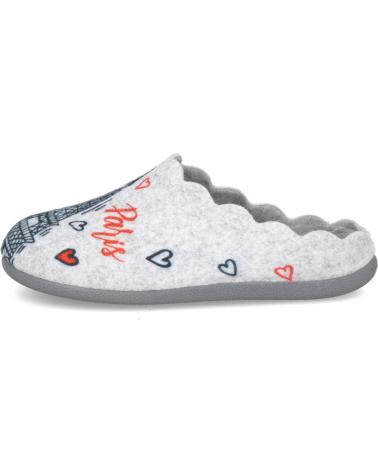 PINTURINES 1937 - ZAPATILLAS DE CASA GRISES CON DISEÑO PARÍS GRIS