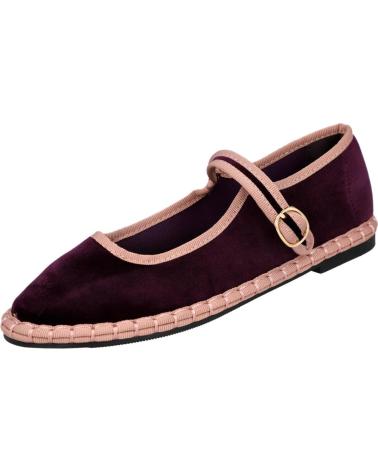 L&R SHOES MERCEDITAS BUONAROTTI FB-5552 DE TERCIOPELO BURDEOS BURDEOS