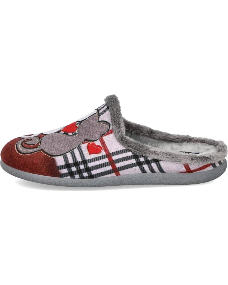 PINTURINES 1939 - ZAPATILLAS DE CASA GRISES CON DISEÑO GRIS