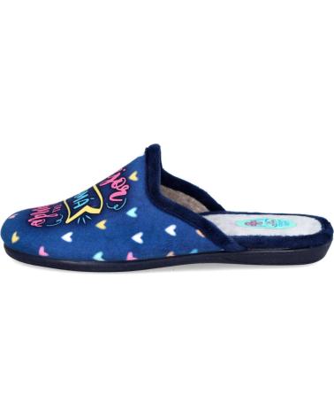 L&R SHOES NATALIA 5002 - CHAUSSONS BLEU MARINE "LA MEILLEURE MAMAN DU MONDE" MARINO
