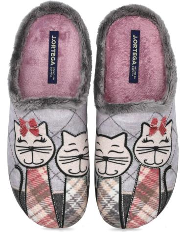 PINTURINES 1938 - GRAUE HAUSSCHUHE MIT ENTZÜCKENDEM KATZENMUSTER GRIS