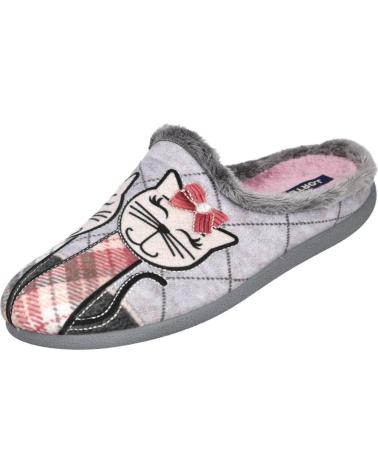 PINTURINES 1938 - GRAUE HAUSSCHUHE MIT ENTZÜCKENDEM KATZENMUSTER GRIS