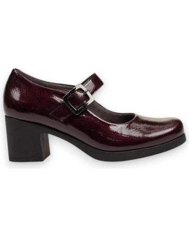 PITILLOS ZAPATO CON TACON PARA MUJER 30100 COLOR BURDEOS ROJO