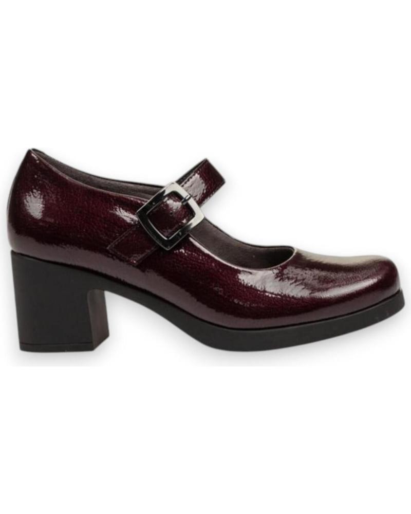 PITILLOS ZAPATO CON TACON PARA MUJER 30100 COLOR BURDEOS ROJO