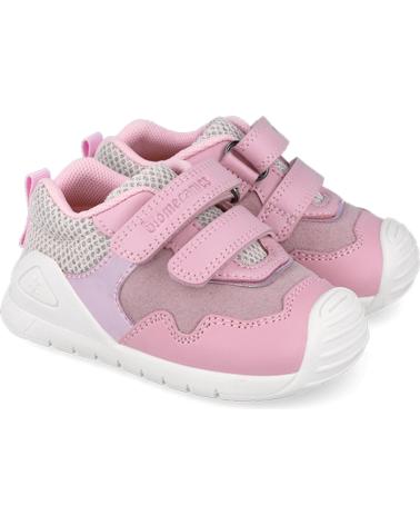 ZAPATILLA DEPORTIVA BIOMECANICS 251110 METALIZADO ROSA/LILA CON VELCRO MISTB391