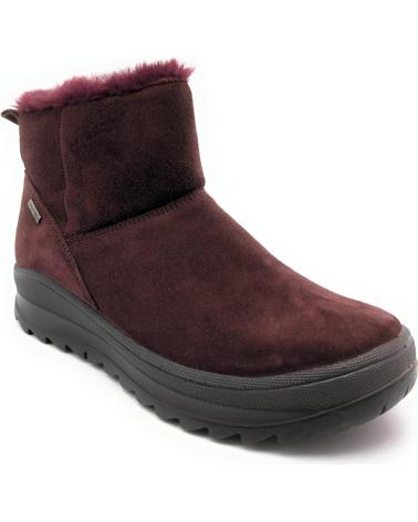 IMAC 859009 BURGUNDY NUBUCK ANKLE BOOTS WITH WARM LINING GRANATE