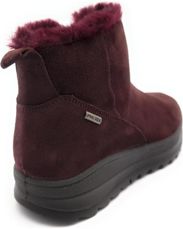 IMAC 859009 BURGUNDY NUBUCK ANKLE BOOTS WITH WARM LINING GRANATE