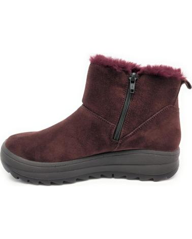 IMAC 859009 BURGUNDY NUBUCK ANKLE BOOTS WITH WARM LINING GRANATE