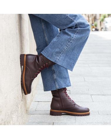 BOTAS PANAMA JACK FRISIA B19 DE PIEL BURDEOS GRANATE GRANATE