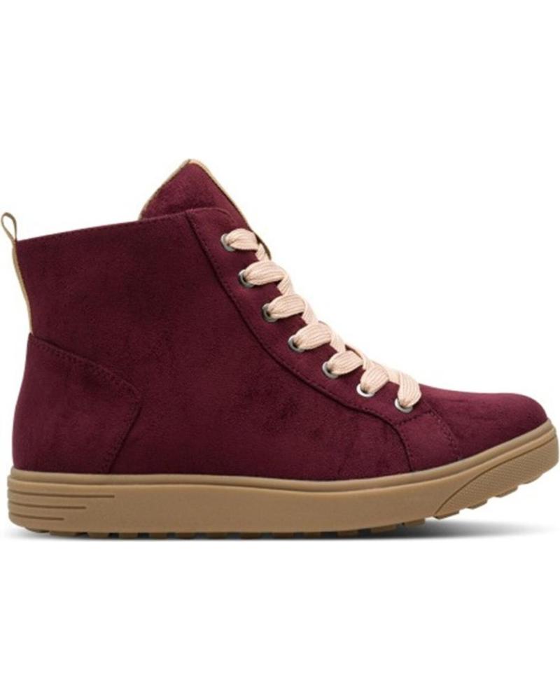 STIVALETTO VEGANO JANA 25280 BORDEAUX GRANATO CON LACCI GRANATE